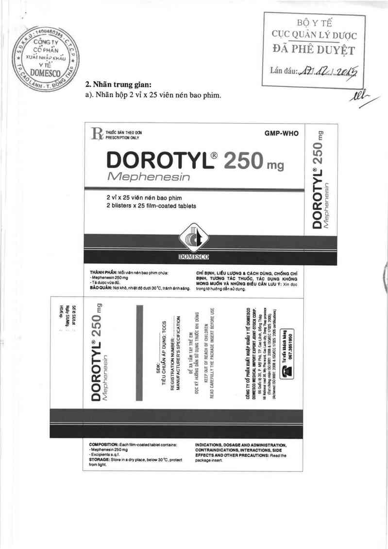 thông tin, cách dùng, giá thuốc Dorotyl 250 mg - ảnh 0