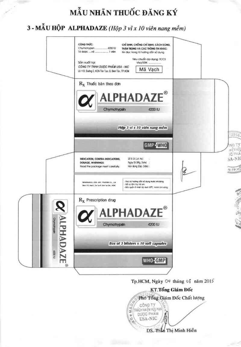 thông tin, cách dùng, giá thuốc Alphadaze - ảnh 1