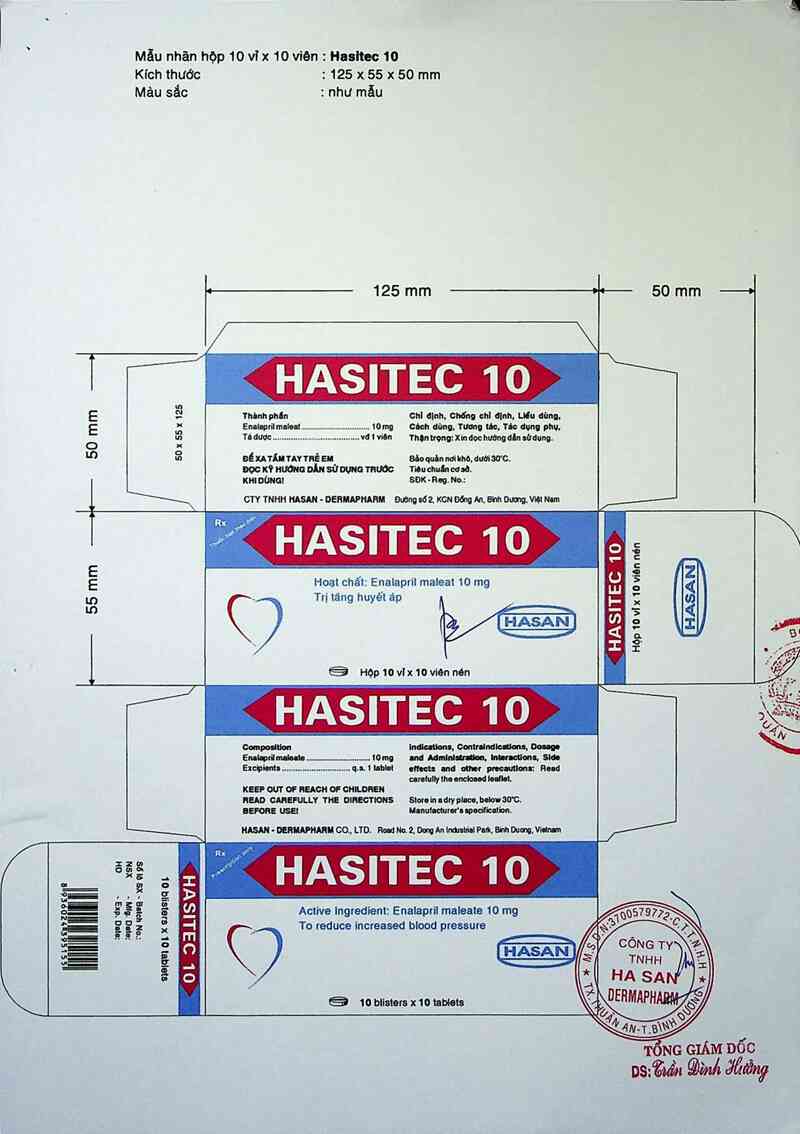 thông tin, cách dùng, giá thuốc Hasitec 10 - ảnh 1