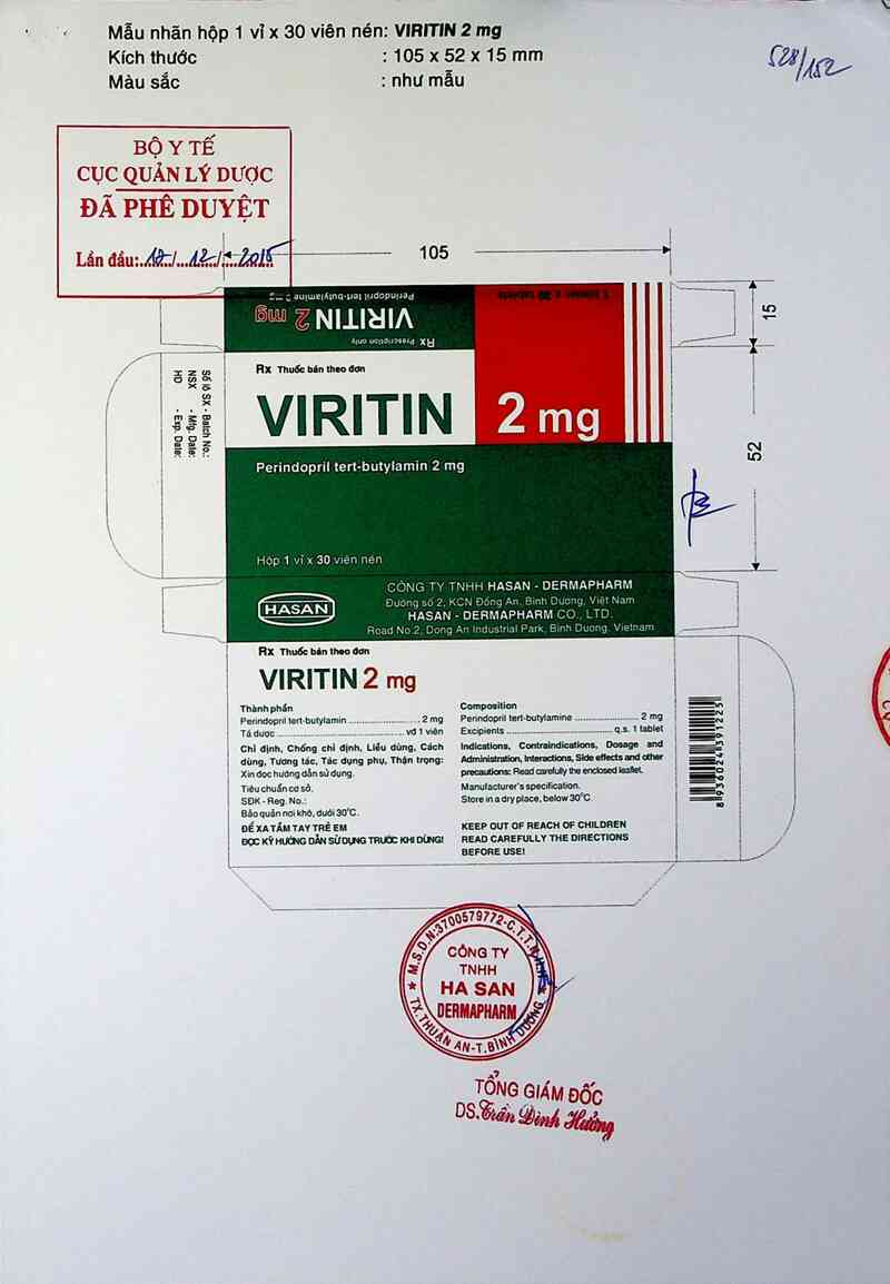 thông tin, cách dùng, giá thuốc Viritin 2 mg - ảnh 0
