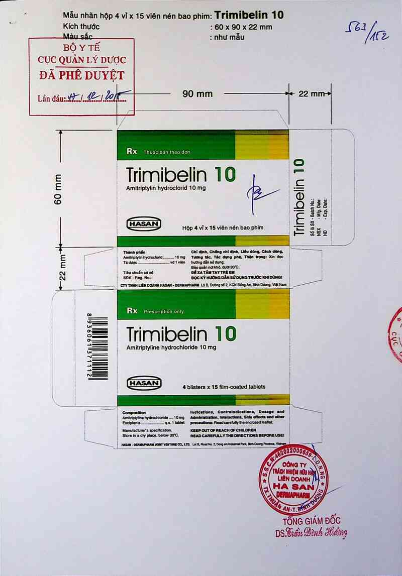 thông tin, cách dùng, giá thuốc Trimibelin 10 - ảnh 0
