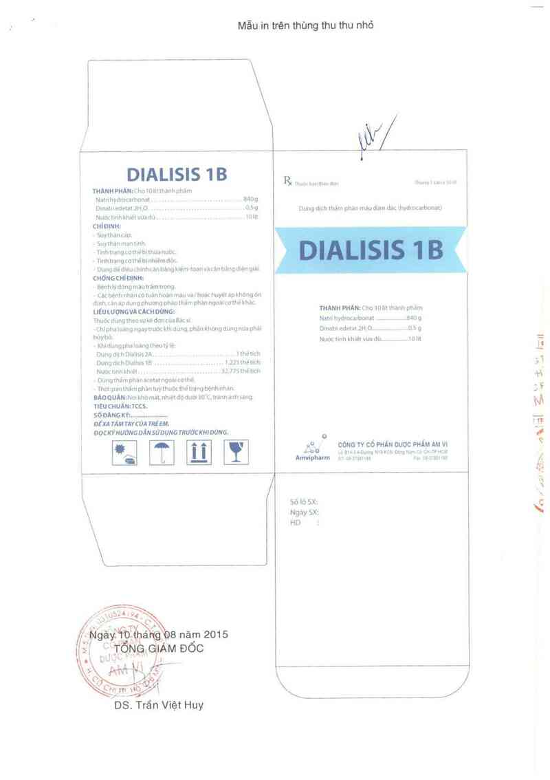 thông tin, cách dùng, giá thuốc Dialisis 1B - ảnh 1