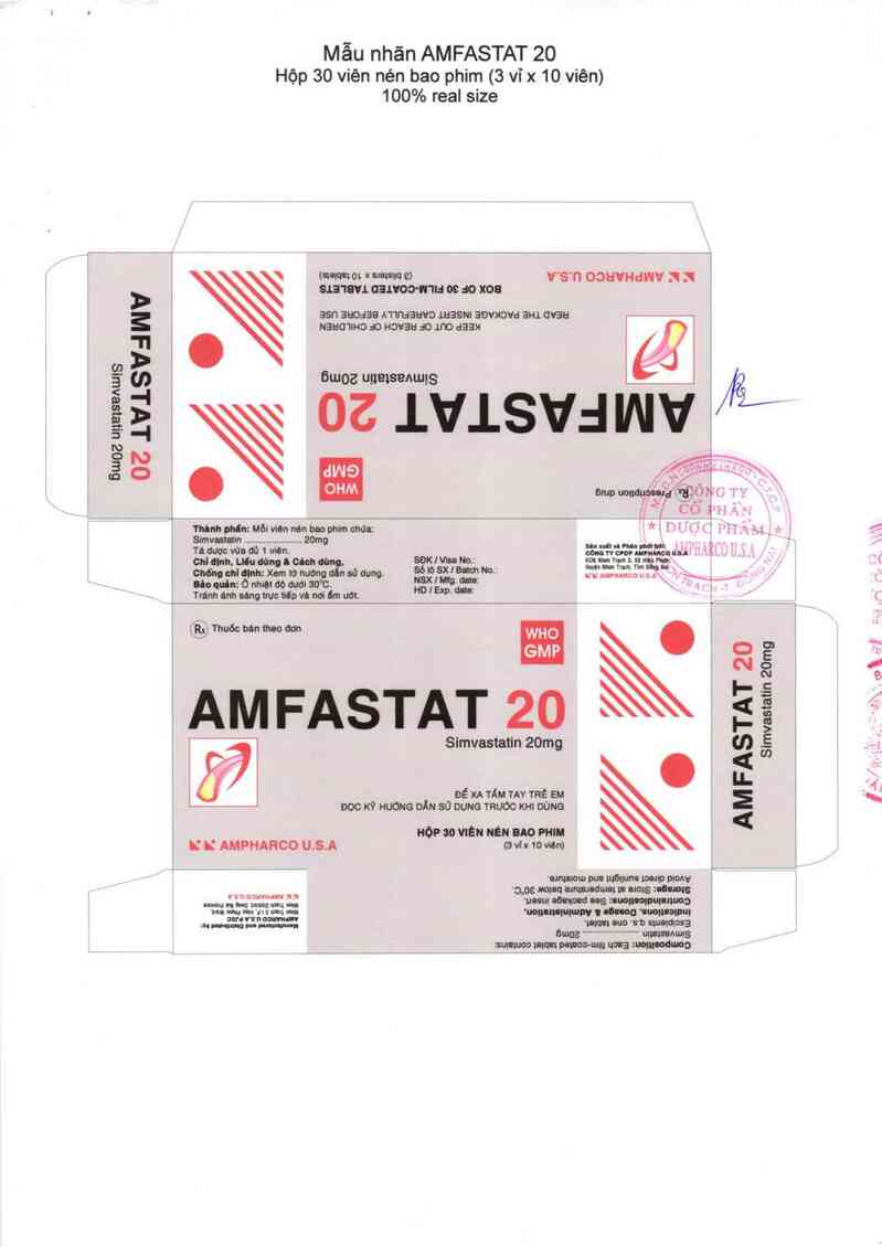 thông tin, cách dùng, giá thuốc Amfastat 20 - ảnh 1