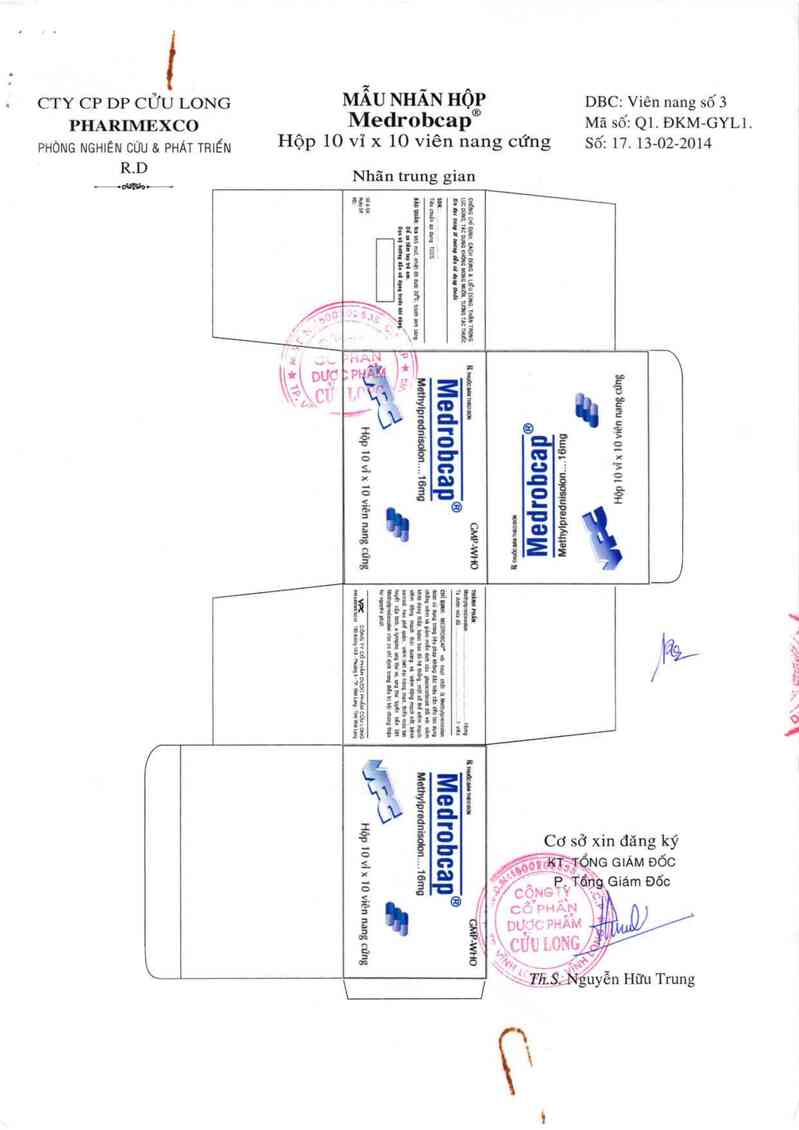 thông tin, cách dùng, giá thuốc Medrobcap - ảnh 4