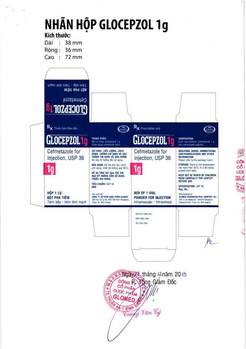 thông tin, cách dùng, giá thuốc Glocepzol 1g - ảnh 1