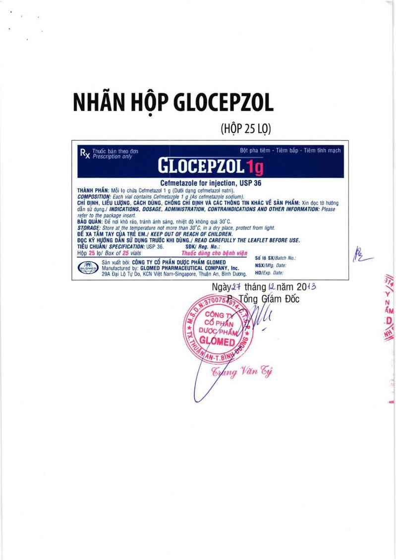 thông tin, cách dùng, giá thuốc Glocepzol 1g - ảnh 3