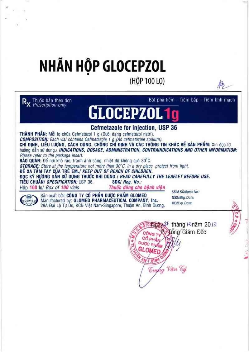 thông tin, cách dùng, giá thuốc Glocepzol 1g - ảnh 4