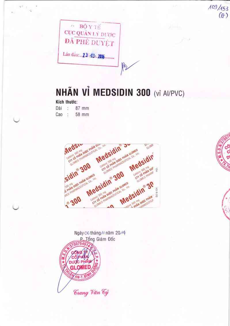 thông tin, cách dùng, giá thuốc Medsidin 300 - ảnh 0