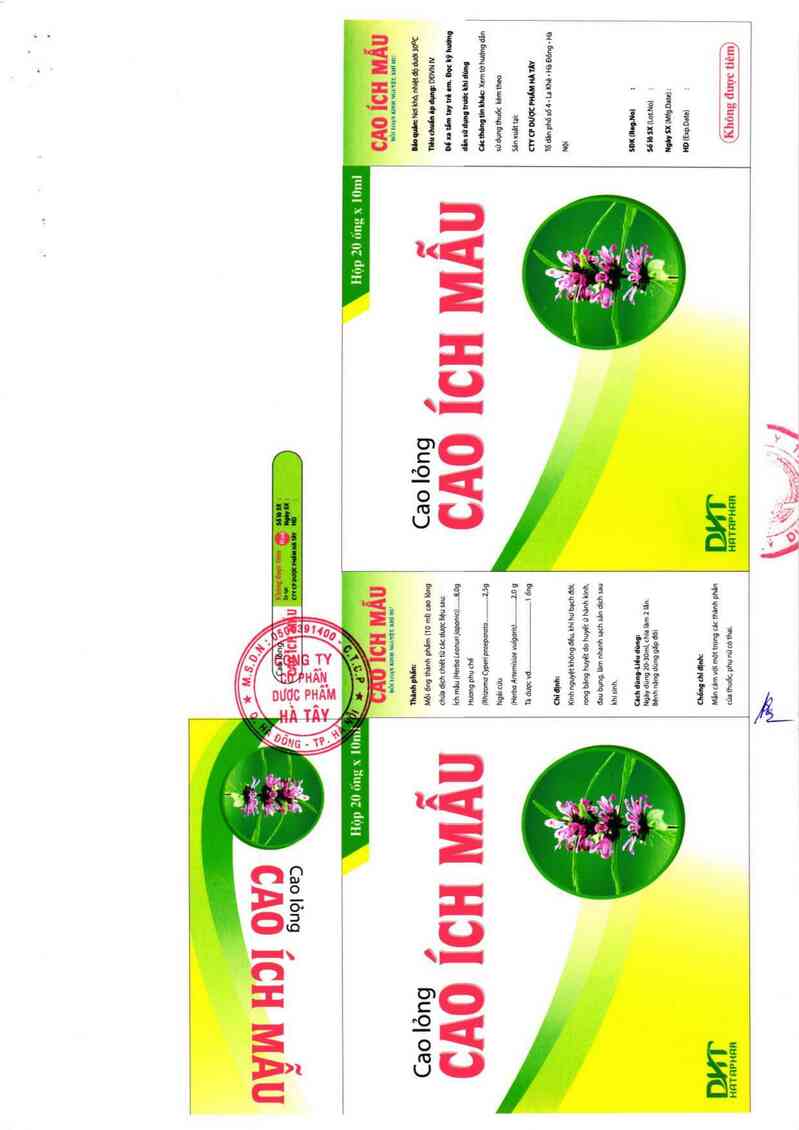 thông tin, cách dùng, giá thuốc Cao ích mẫu - ảnh 2