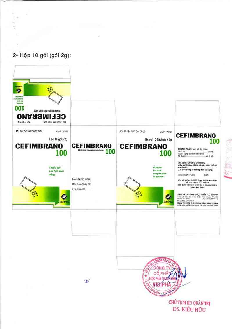thông tin, cách dùng, giá thuốc Cefimbrano 100 - ảnh 1