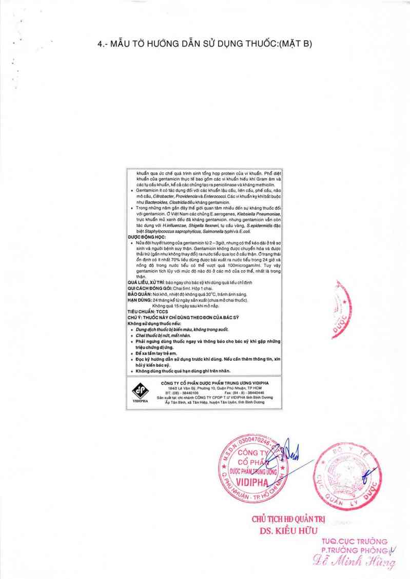 thông tin, cách dùng, giá thuốc Gentamicin 0,3% - ảnh 2