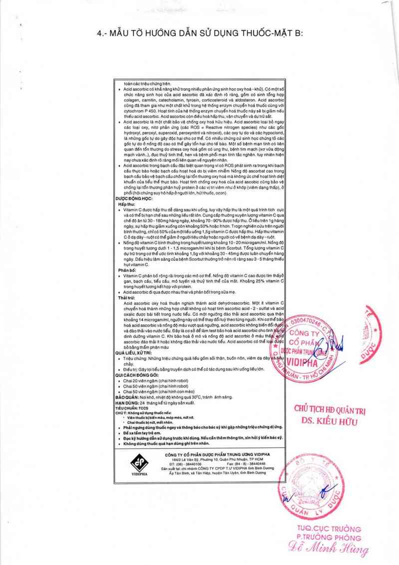 thông tin, cách dùng, giá thuốc vitamin C - ảnh 2