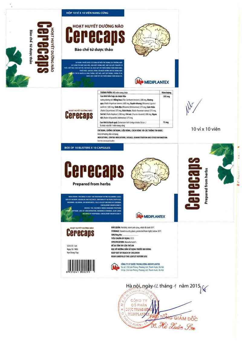 thông tin, cách dùng, giá thuốc Cerecaps - ảnh 2