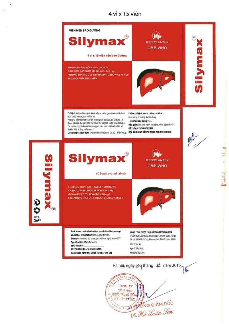 thông tin, cách dùng, giá thuốc Silymax - ảnh 2