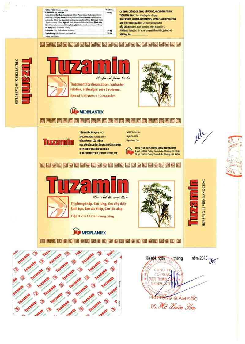 thông tin, cách dùng, giá thuốc Tuzamin - ảnh 1