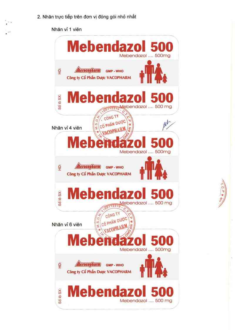 thông tin, cách dùng, giá thuốc Mebendazol 500 - ảnh 10
