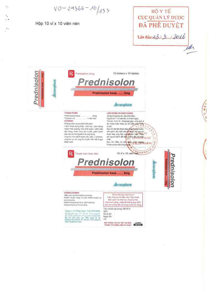 thông tin, cách dùng, giá thuốc Prednisolon - ảnh 0