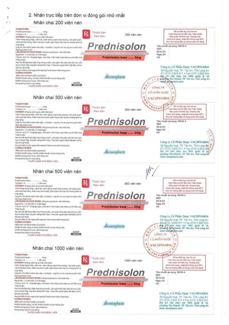 thông tin, cách dùng, giá thuốc Prednisolon - ảnh 10