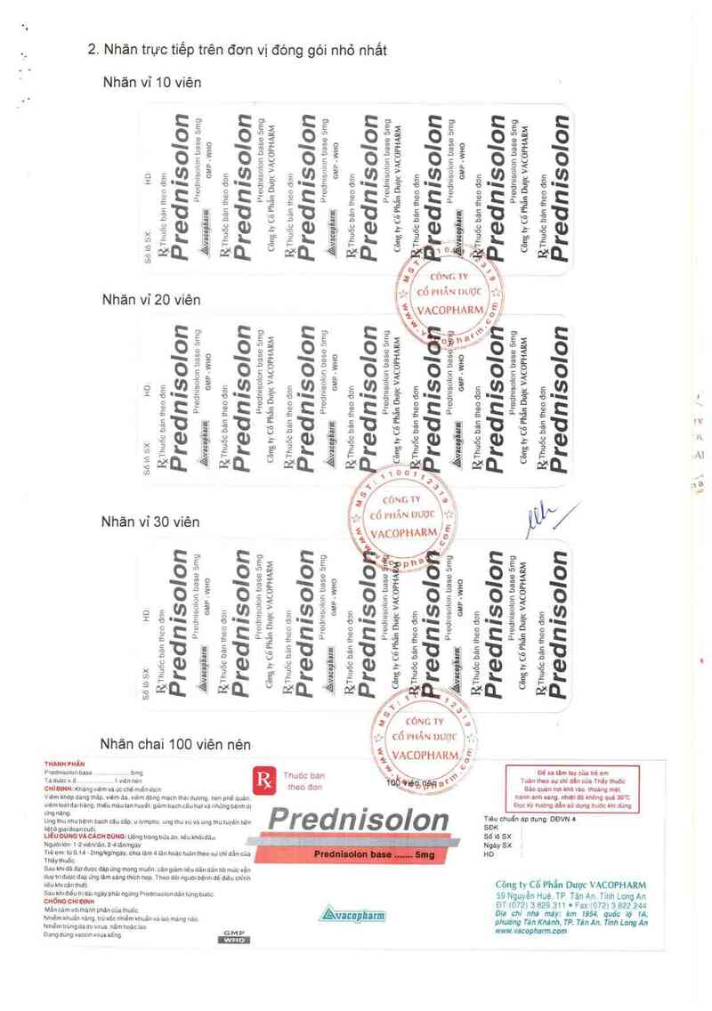 thông tin, cách dùng, giá thuốc Prednisolon - ảnh 9
