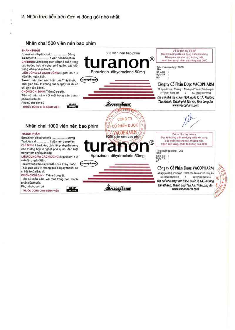 thông tin, cách dùng, giá thuốc Turanon - ảnh 15