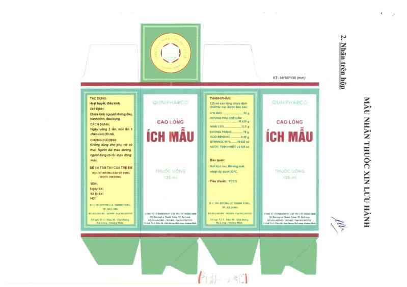 thông tin, cách dùng, giá thuốc Cao lỏng ích mẫu - ảnh 1
