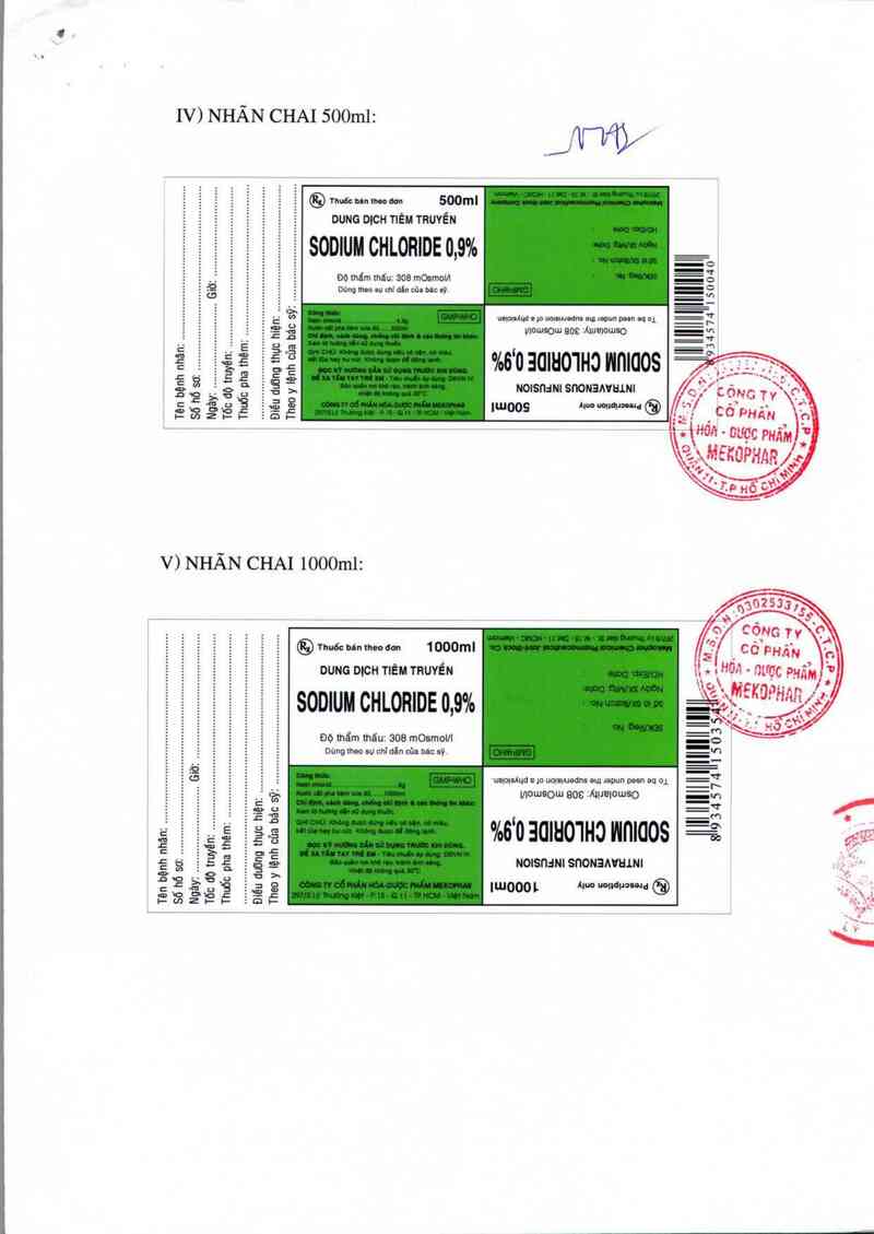 thông tin, cách dùng, giá thuốc Sodium Chloride 0,9% - ảnh 1