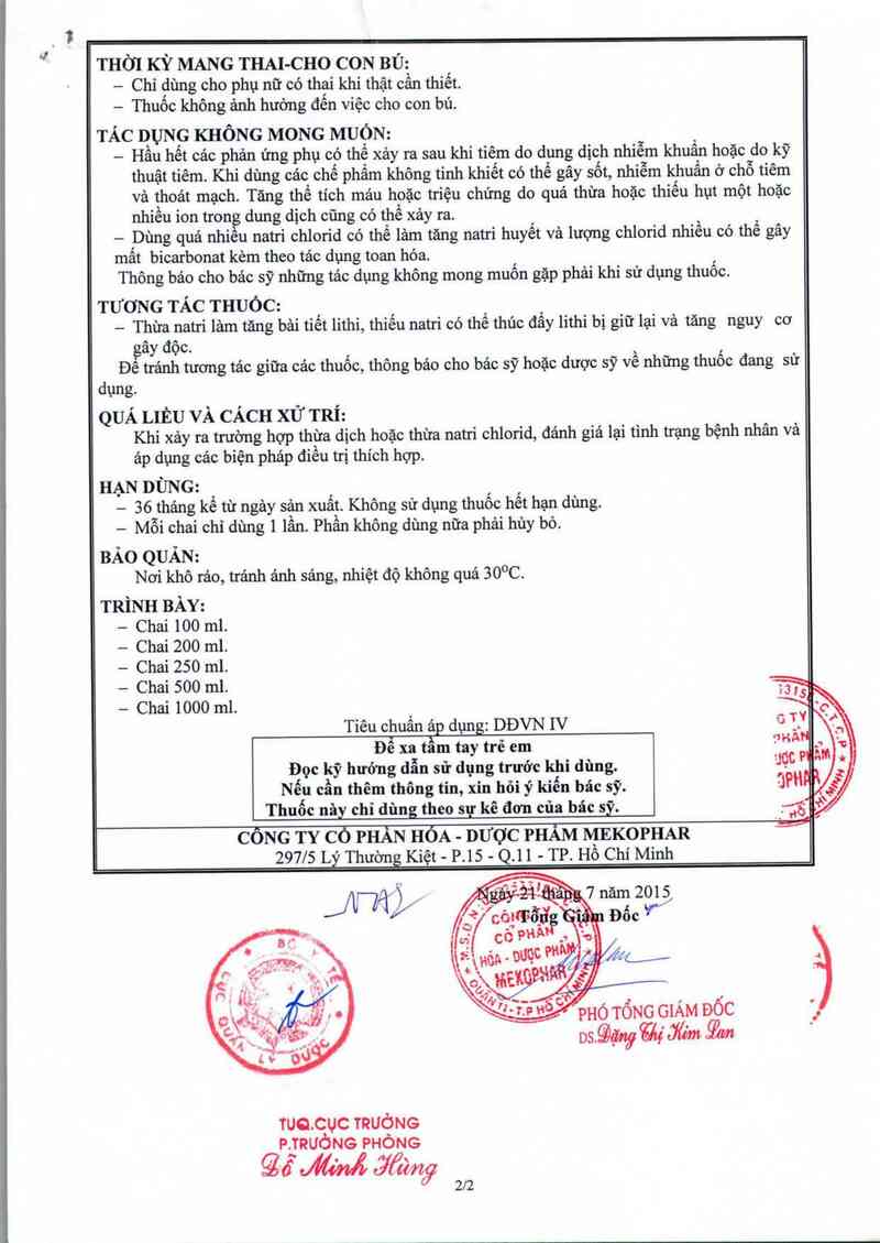 thông tin, cách dùng, giá thuốc Sodium Chloride 0,9% - ảnh 3