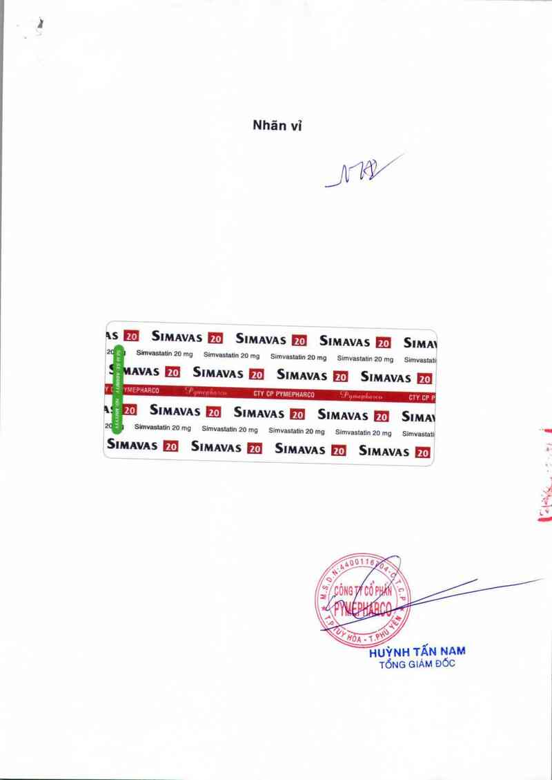 thông tin, cách dùng, giá thuốc Simavas 20 - ảnh 2
