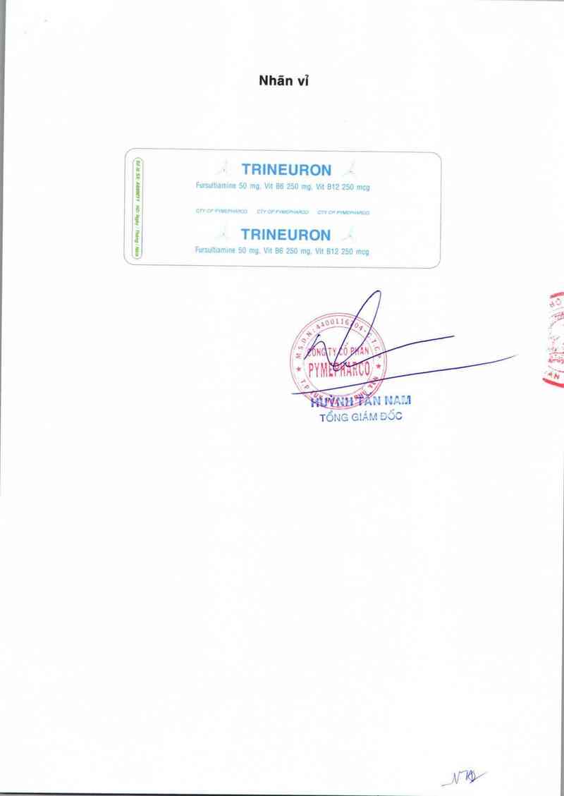 thông tin, cách dùng, giá thuốc Trineuron - ảnh 1