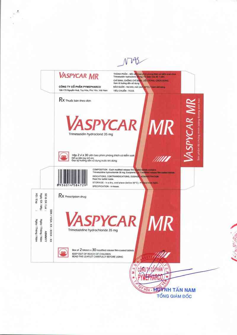 thông tin, cách dùng, giá thuốc Vaspycar MR - ảnh 1