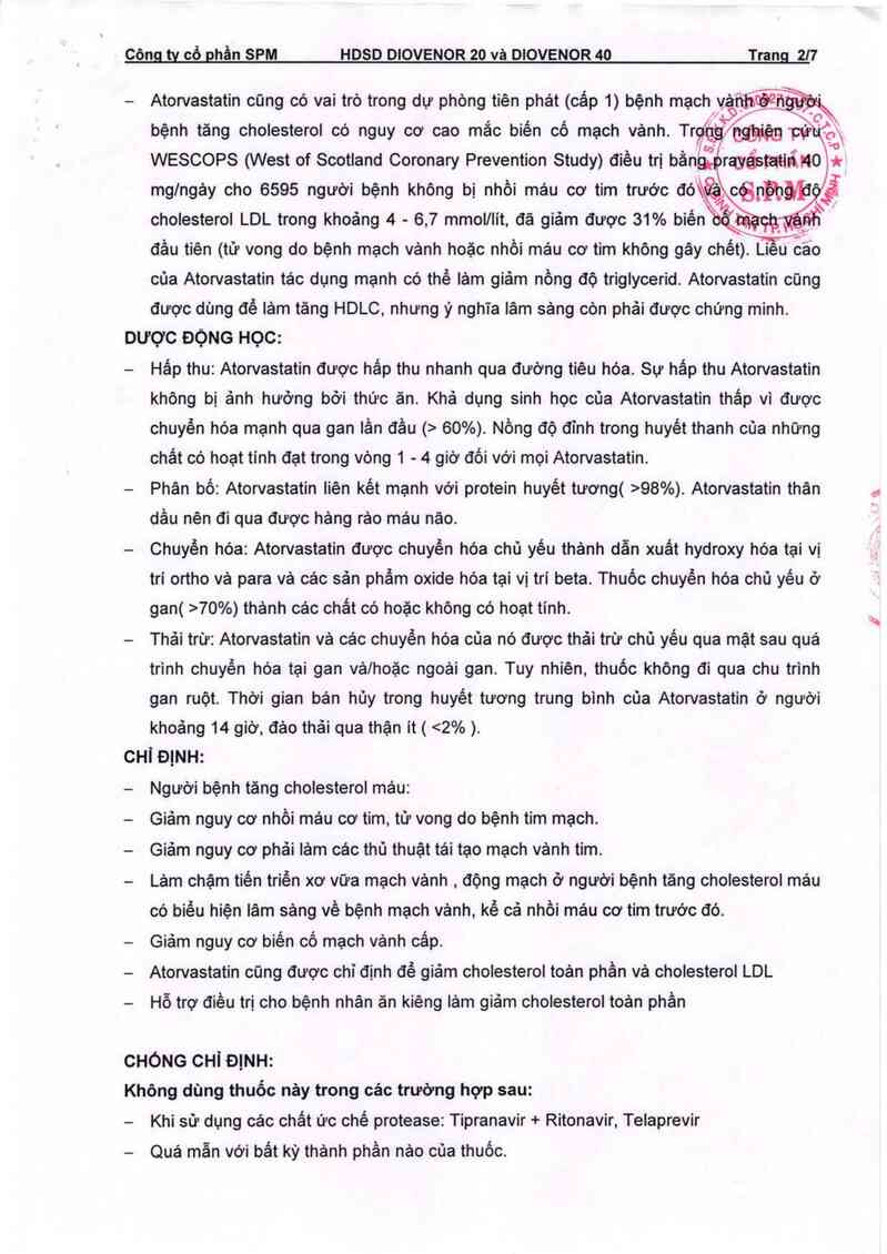 thông tin, cách dùng, giá thuốc Diovenor 40 - ảnh 2