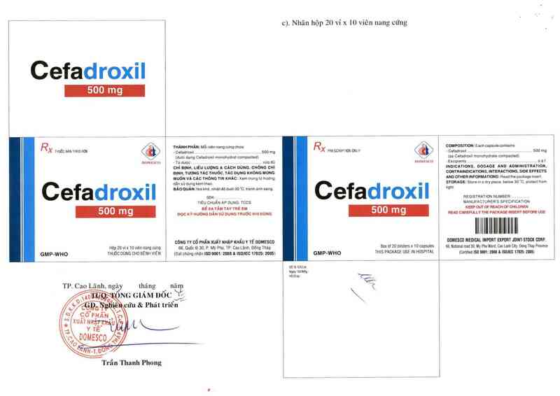 thông tin, cách dùng, giá thuốc Cefadroxil 500 mg - ảnh 3