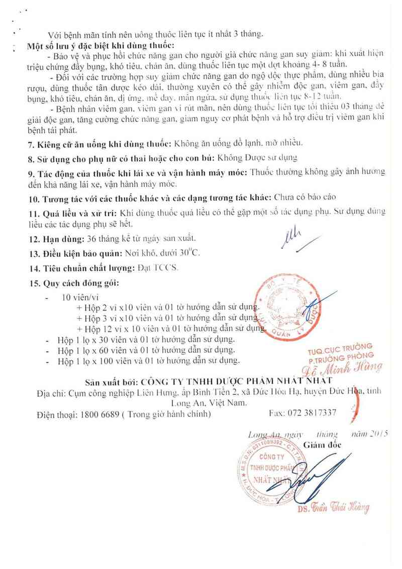 thông tin, cách dùng, giá thuốc Bổ gan tiêu độc nhất nhất - ảnh 7