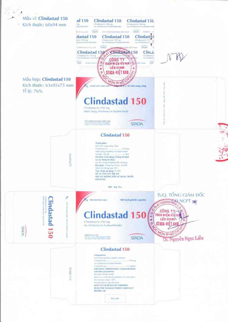 thông tin, cách dùng, giá thuốc Clindastad 150 - ảnh 1
