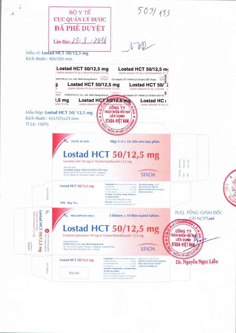 thông tin, cách dùng, giá thuốc Lostad HCT 50/12,5mg - ảnh 0