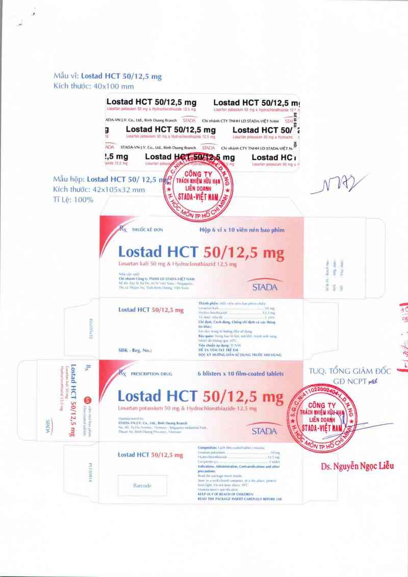 thông tin, cách dùng, giá thuốc Lostad HCT 50/12,5mg - ảnh 1