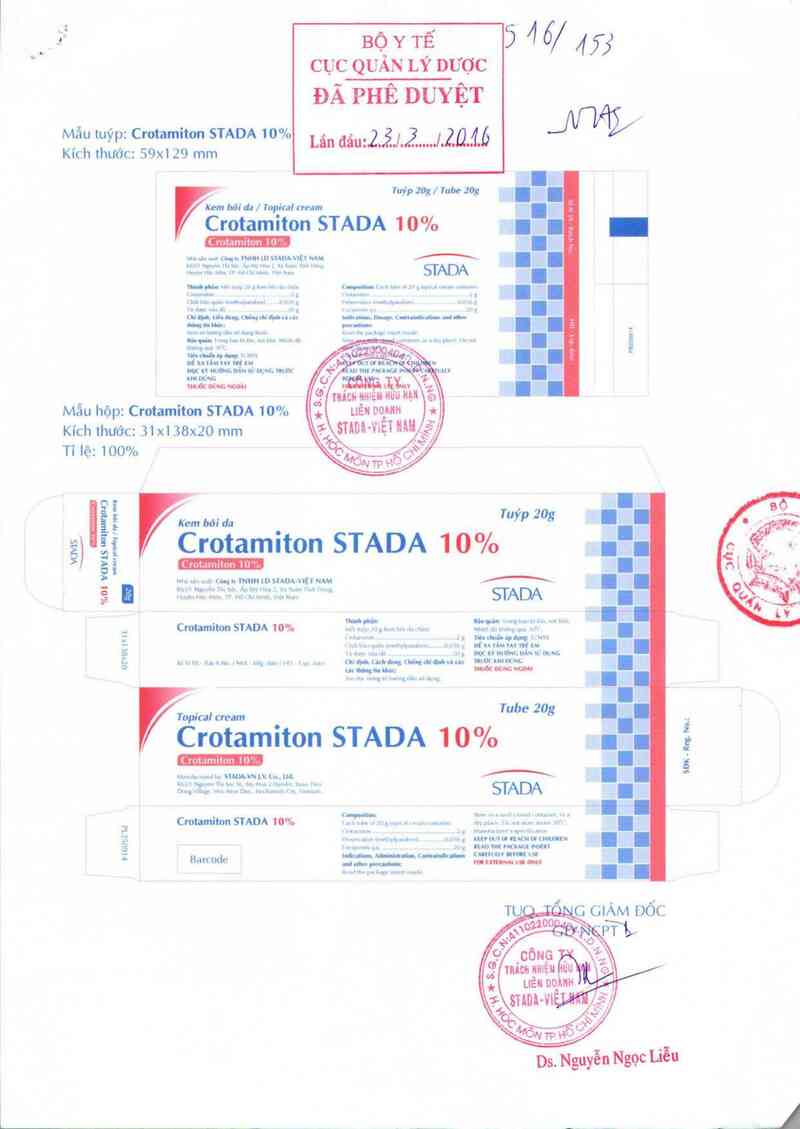 thông tin, cách dùng, giá thuốc Crotamiton Stada 10% - ảnh 0