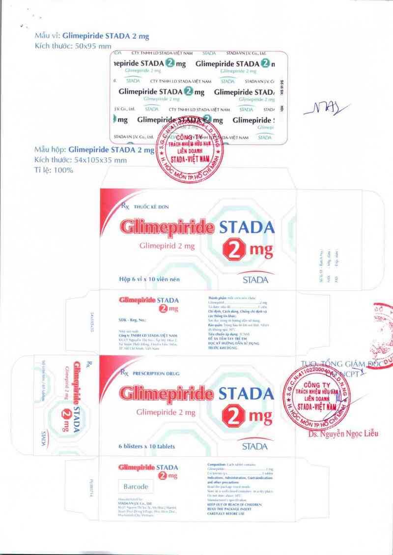 thông tin, cách dùng, giá thuốc Glimepiride Stada 2 mg - ảnh 1