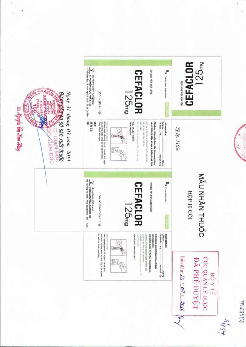 thông tin, cách dùng, giá thuốc Cefaclor 125 mg - ảnh 0