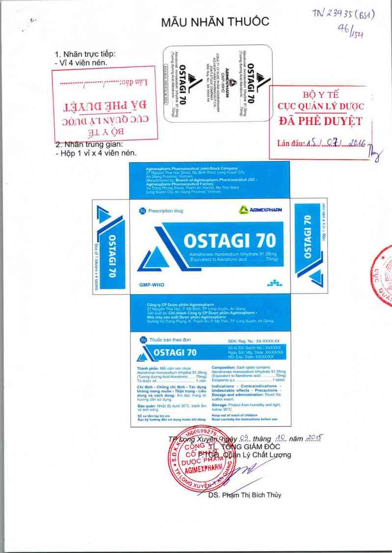 thông tin, cách dùng, giá thuốc Ostagi 70 - ảnh 0