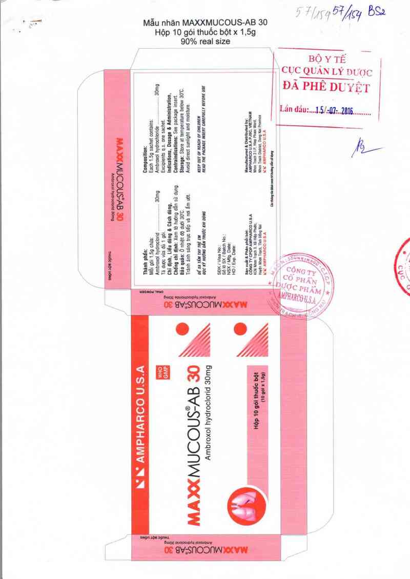 thông tin, cách dùng, giá thuốc Maxxmucous-AB 30 - ảnh 0