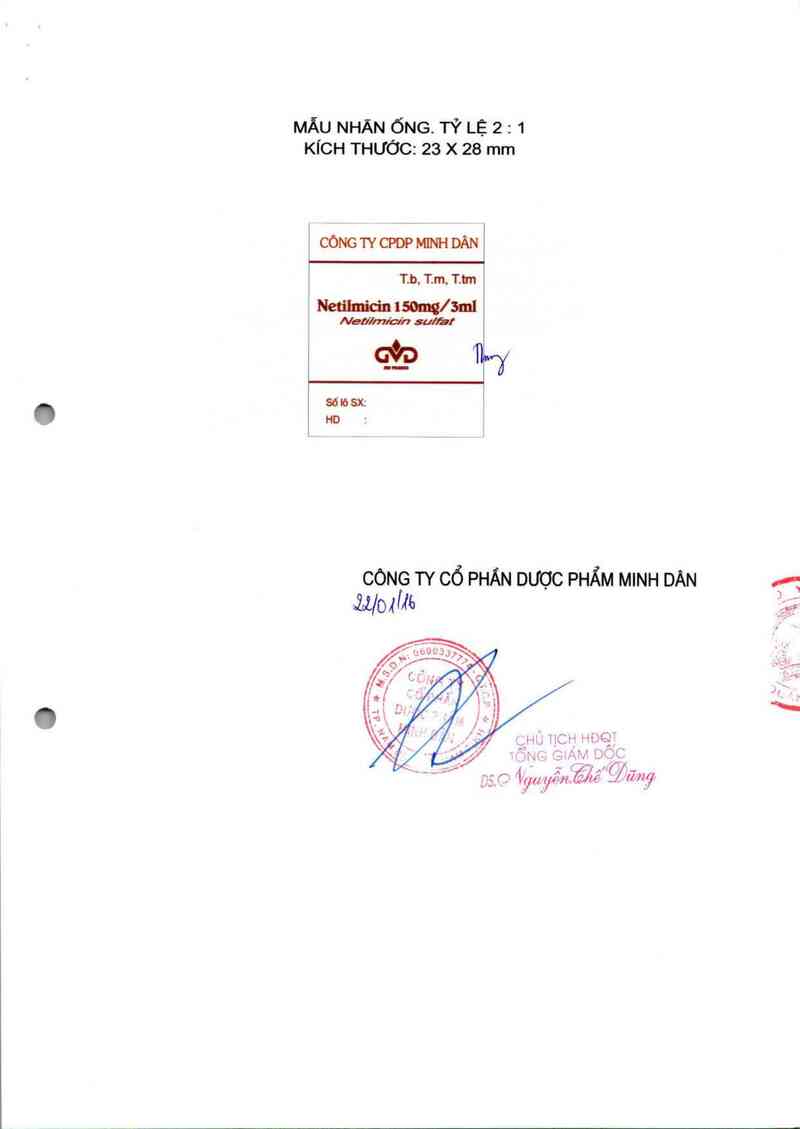 thông tin, cách dùng, giá thuốc Netilmicin 150mg/3ml - ảnh 1