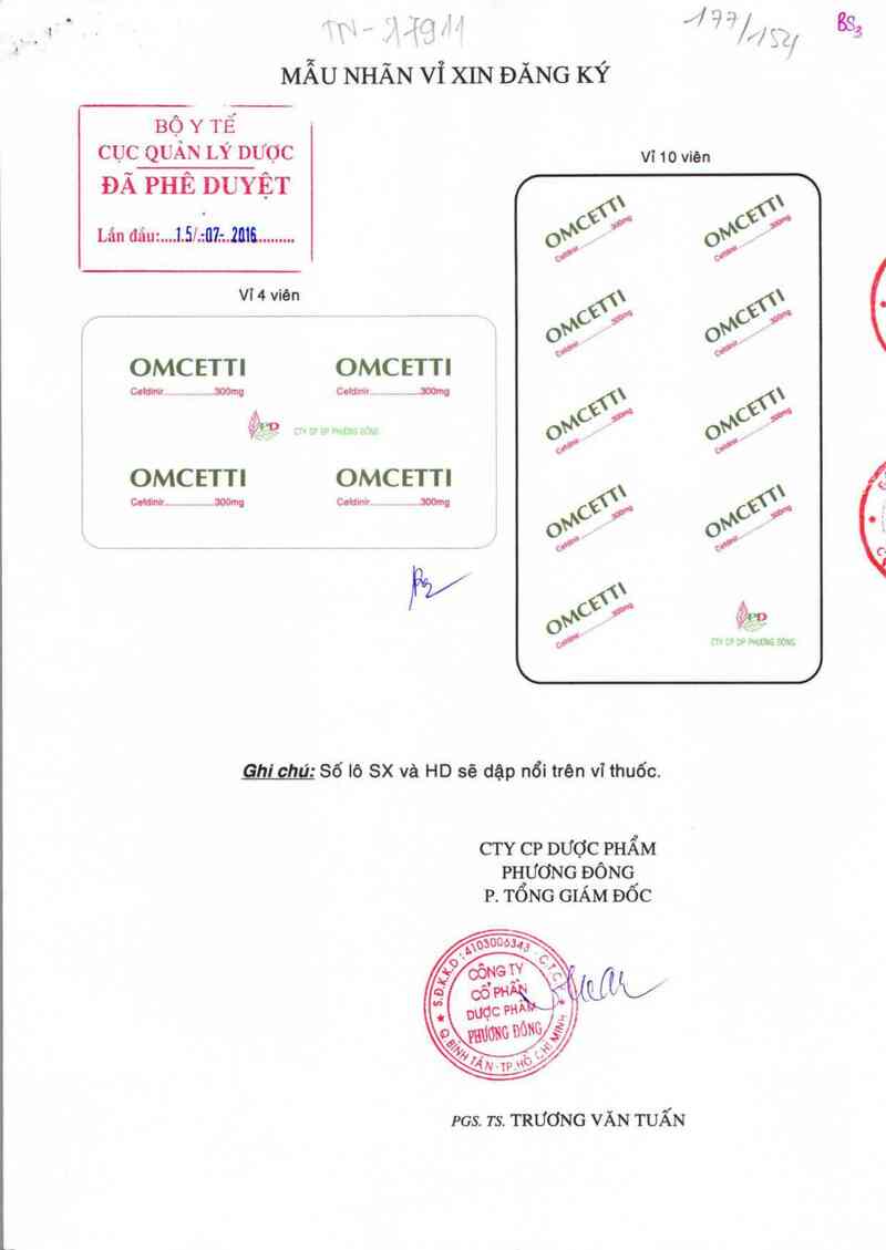 thông tin, cách dùng, giá thuốc Omcetti 300 mg - ảnh 0