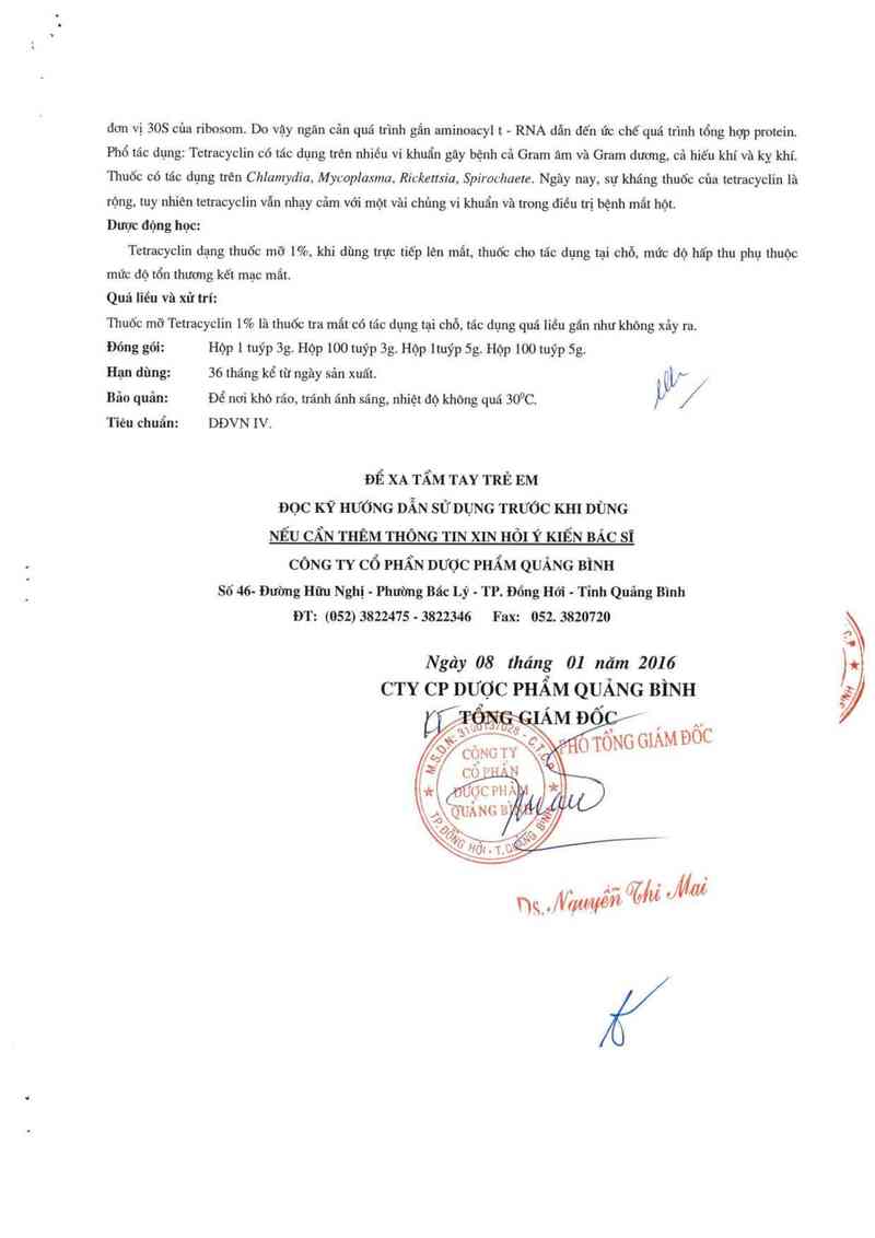 thông tin, cách dùng, giá thuốc Tetracyclin 1% - ảnh 5