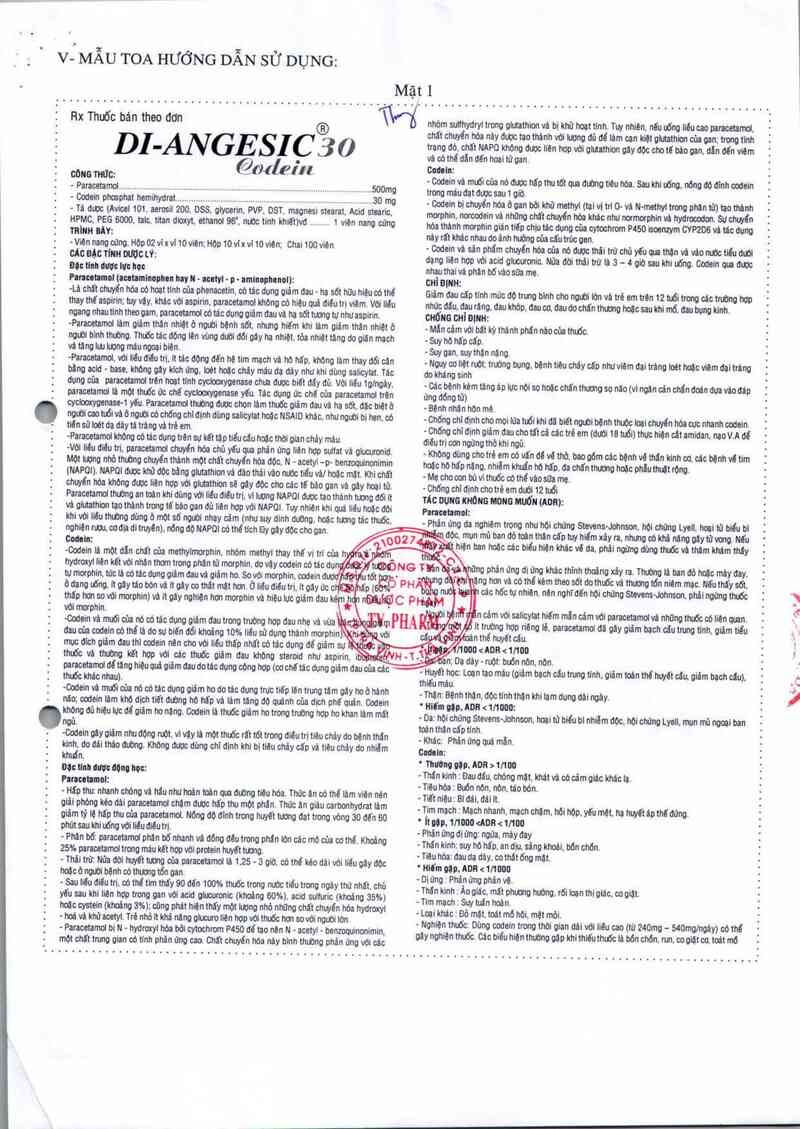 thông tin, cách dùng, giá thuốc Di-angesic codein 30 - ảnh 4