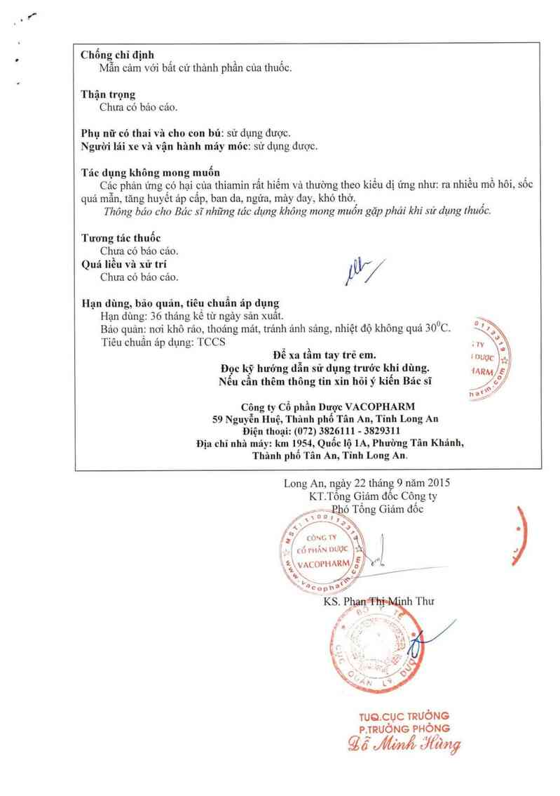 thông tin, cách dùng, giá thuốc Vitamin B1 50 - ảnh 11