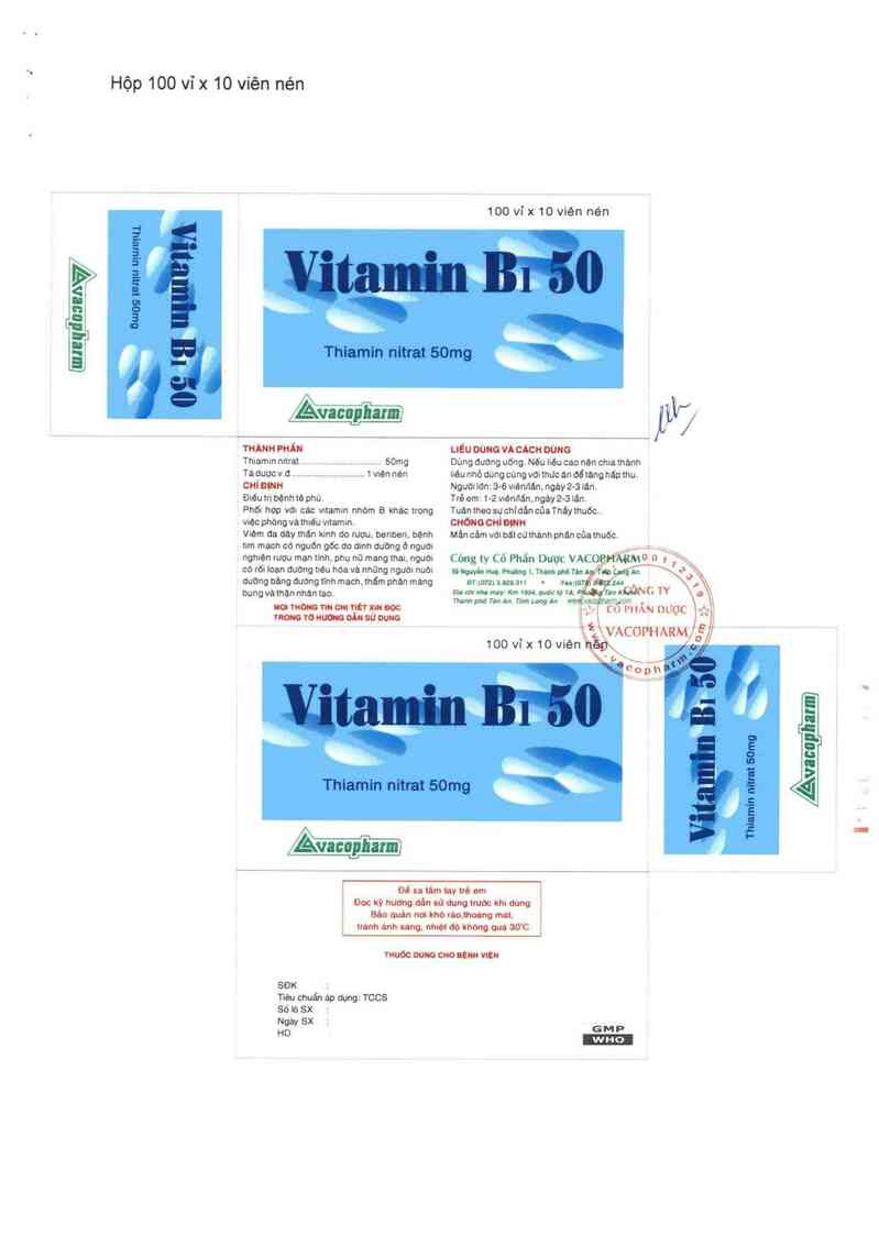 thông tin, cách dùng, giá thuốc Vitamin B1 50 - ảnh 3