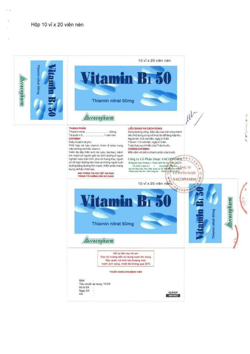 thông tin, cách dùng, giá thuốc Vitamin B1 50 - ảnh 5