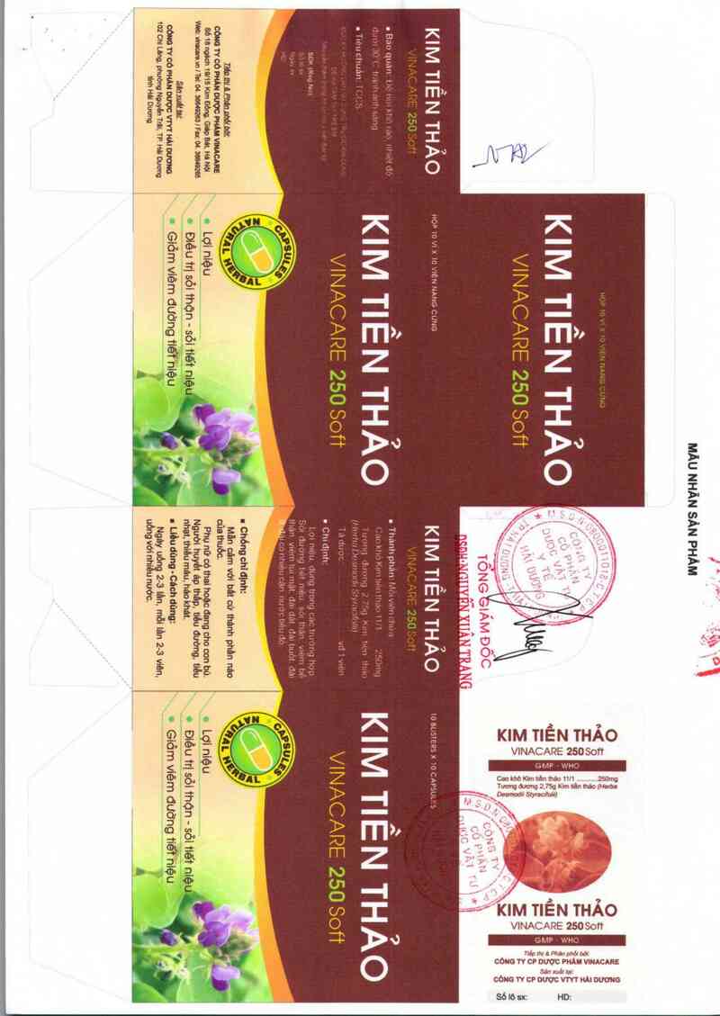 thông tin, cách dùng, giá thuốc Kim tiền thảo Vinacare 250 Soft - ảnh 2