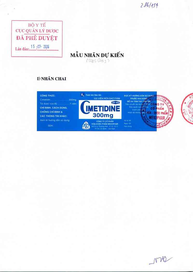 thông tin, cách dùng, giá thuốc Cimetidine 300mg - ảnh 0